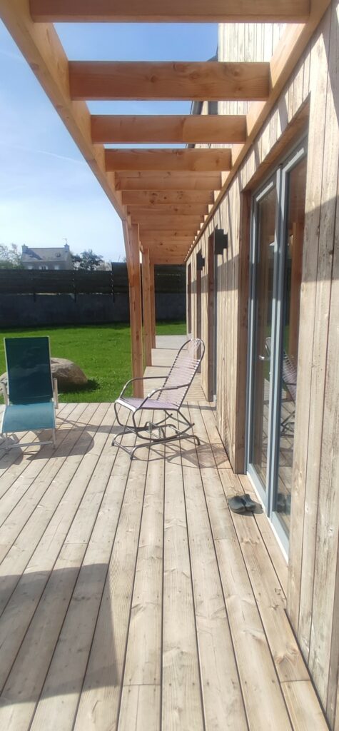 Maison Ossature Bois Finistère Conception Guillaume Rétif pergola